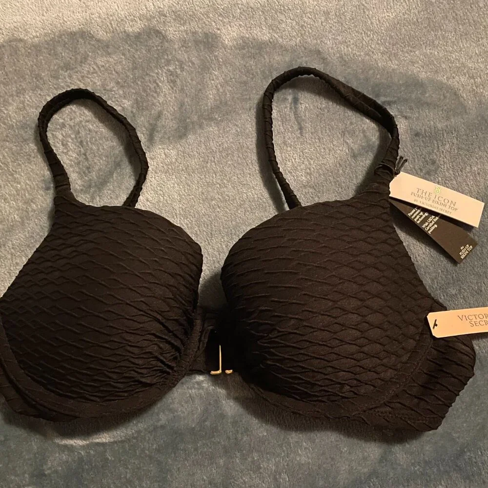 Victoria's Secret, Bikini, Icon Push-up Top, & Tie Side Brazilian Bottoms - Picture 3 of 9